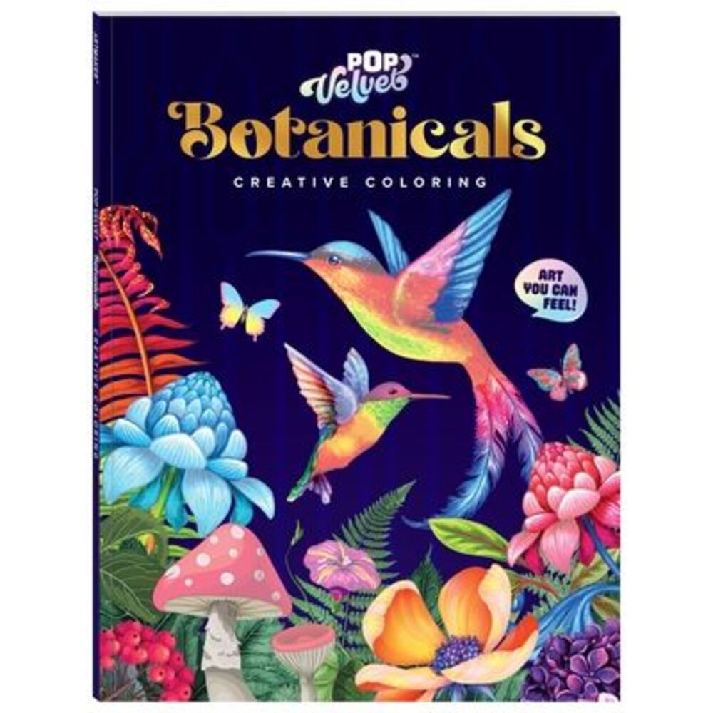 Art Maker Pop Velvet Botanicals Coloring Book -- Hinkler